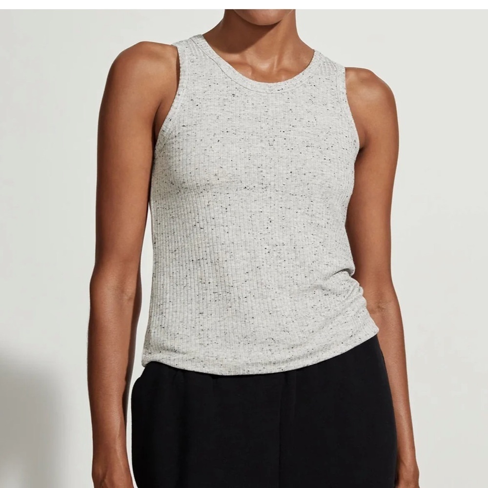 Varley Eliza fitted tank Fleck Rib M